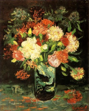Vase with Carnations 2 Vincent van Gogh Oil Paintings